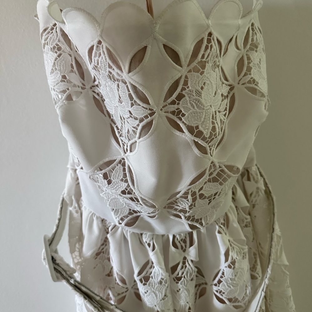 Oscar de la Renta White Lace Dress - Picture 4 of 5